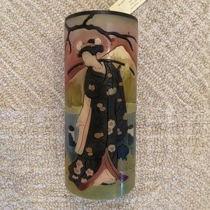 Moon Alley Geisha Japanese Handcrafted Inlay Pillar Candle